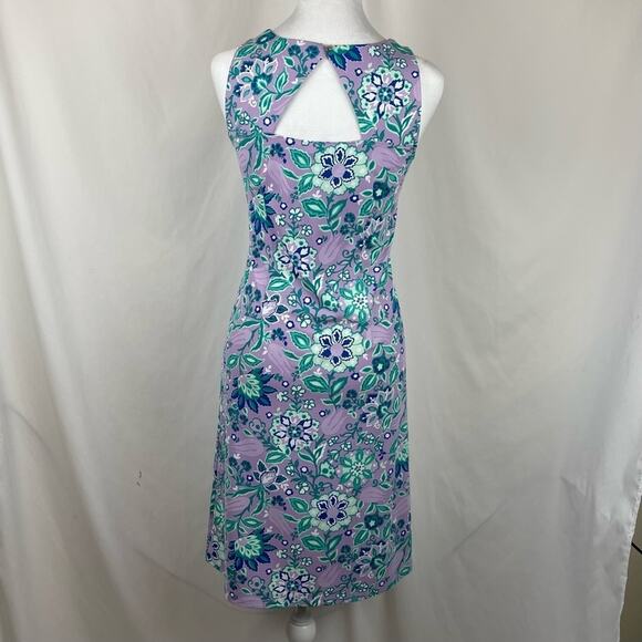 Talbots Bold Floral Beach Vacation Cruise Dress With Cut Out Dress NWOT Size S - Picture 6 of 14